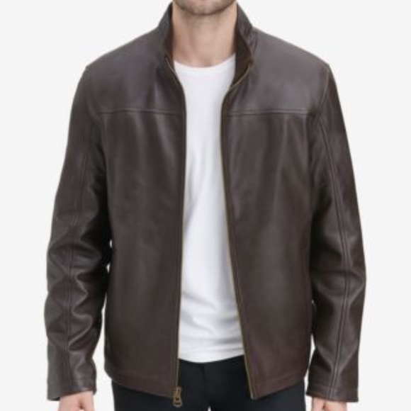 Cole Haan Other - Cole Haan Mens Smooth Leather Jacket Brown S